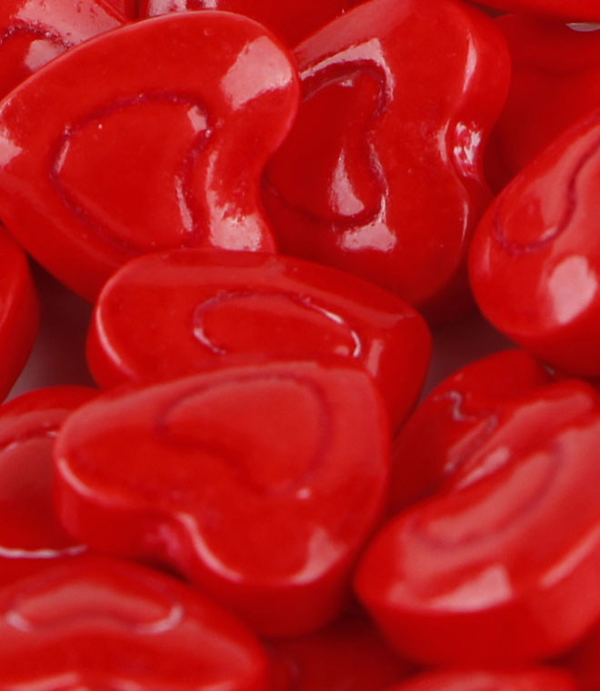 Big Double Heart Sprinkles Press Candy