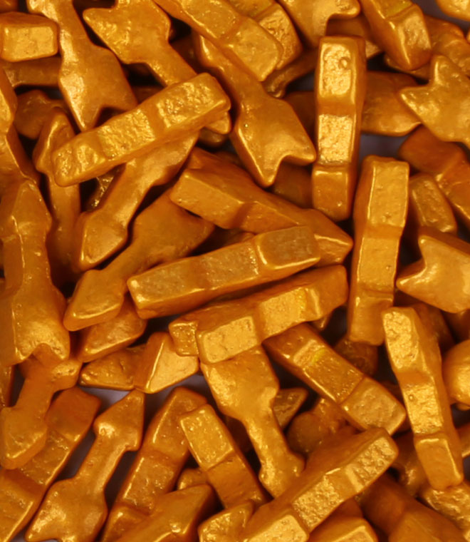 Gold Rocket Sprinkles Press Candy