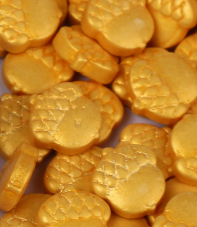 Golden Pine Cone Sprinkles Press Candy