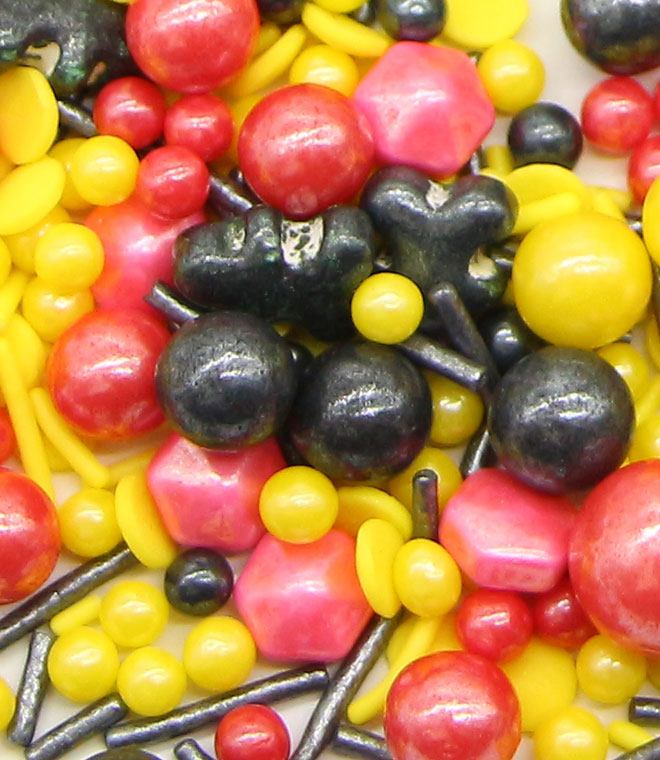 Jinger Man Press Candy With Sugar Pearl Sprinkles Mix