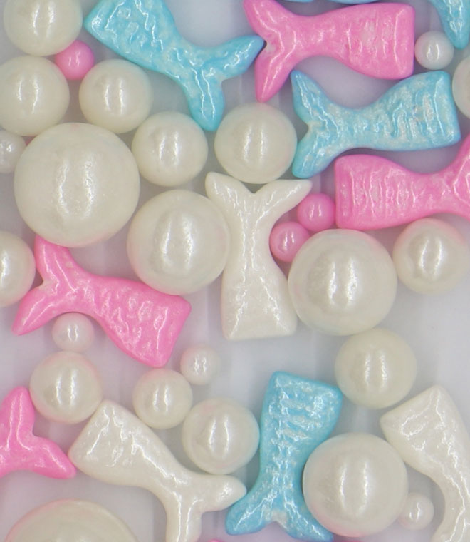 Mermid Tail Multi Color with Sugar Pearl Sprinkles Mix