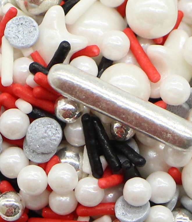 Metallic Rods And Sugar Pearls Jimmies Sprinkles Mix
