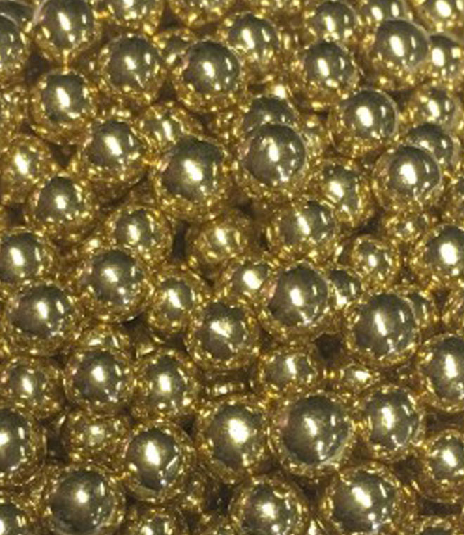 Metallic Shiny Yellow Dragees Sprinkles Cake Decoration