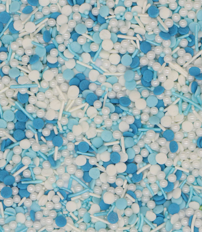Mix Colors Round Confetti With Sugar Pearls Sprinkles Mix
