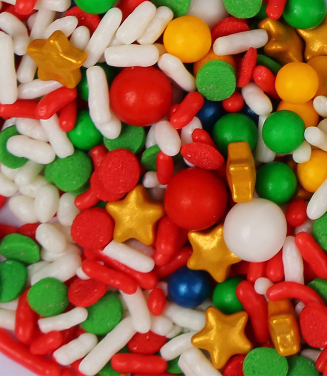 Mix Colors Round Confetti with Soft Jimmies Sprinkles Mix