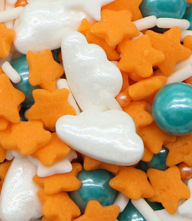 Mix Colors Sugar Pearls With Mix Colors Jimmies Sprinkles Mix