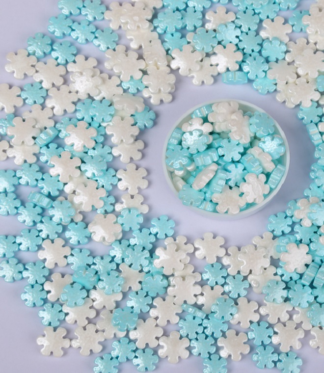 Mix Size Snowflake Press Candy Sprinkles Mix
