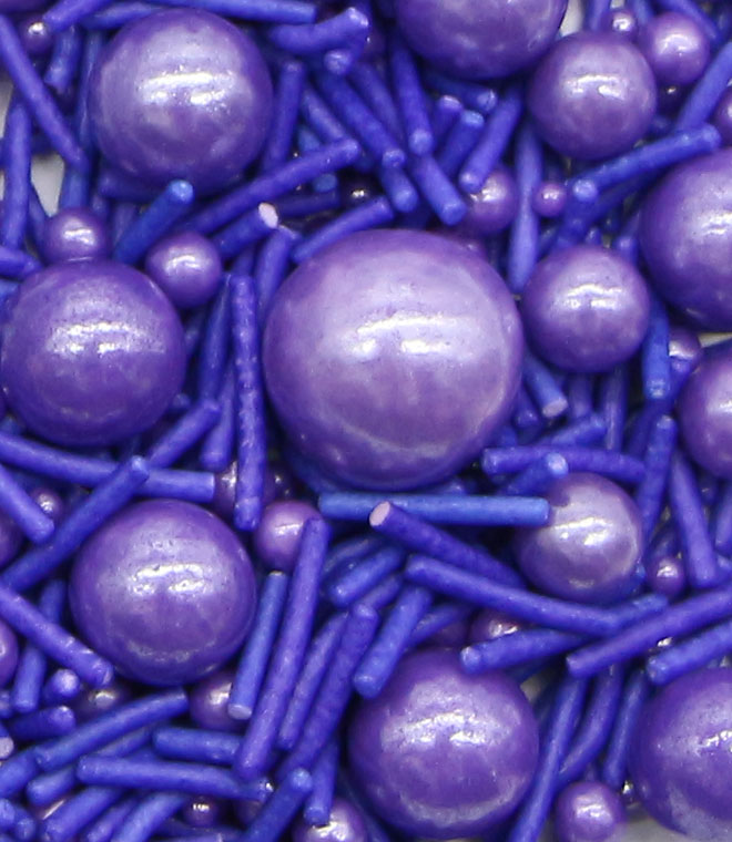 Mix Size Sugar Pearls With Jimmies Sprinkles Mix