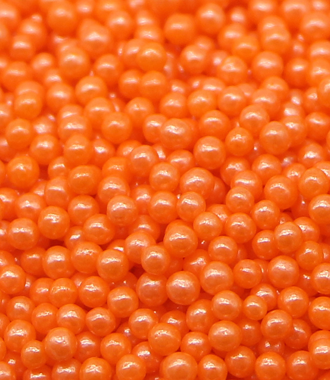 Orange Sprinkles 2mm Pearl