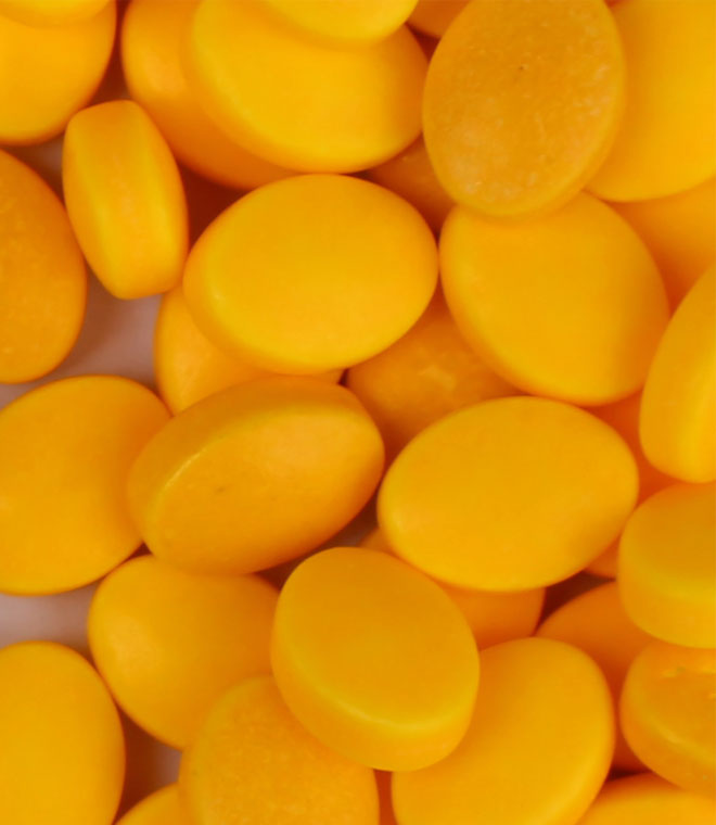 Oval Shape Sprinkles Press Candy Polished