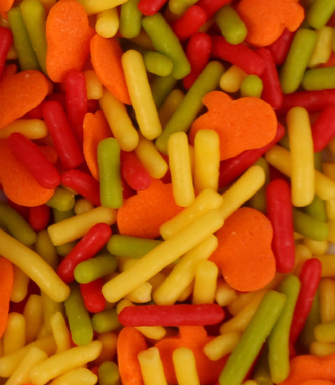 Pumpkin Confetti with Soft Vermicelli Sprinkles Mix