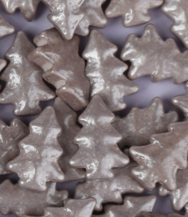 Silver Christmas Tree Sprinkles Press Candy