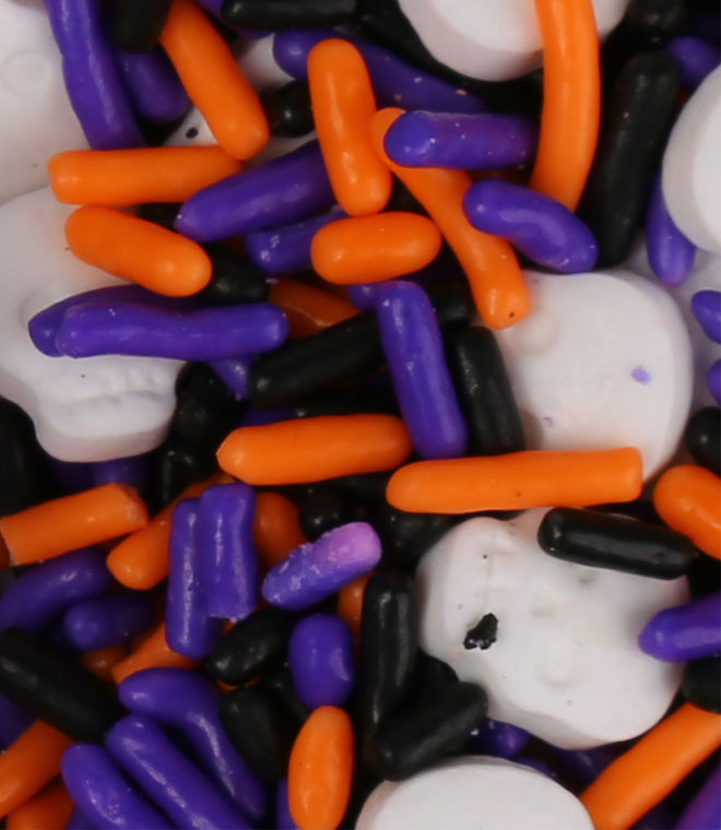 Skull Press Candy With Mix Colors Soft Jimmies Sprinkles Mix