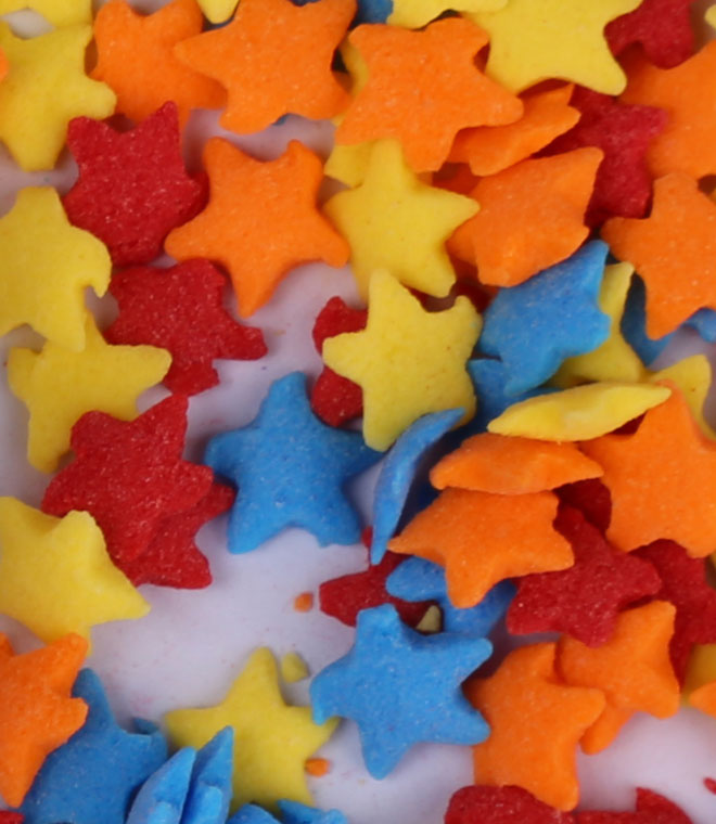 Star Mixed Color Sprinkles Sequin  & Confetti Sprinkles