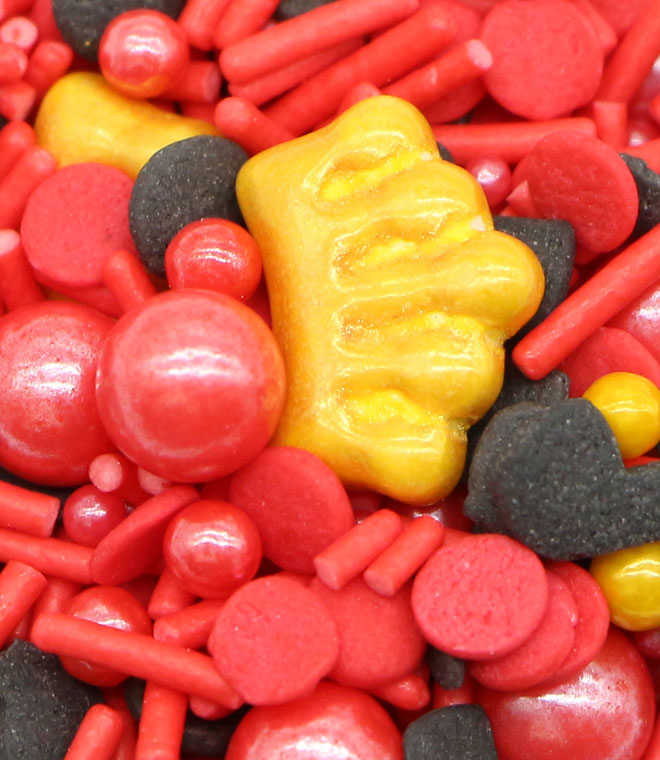 Star Shape And Round Confetti With Jimmies Sprinkles Mix