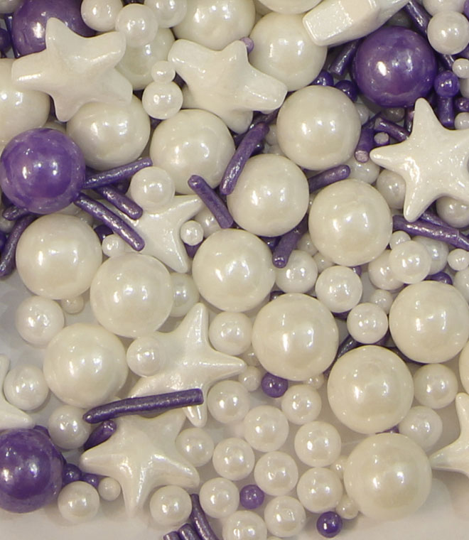 Star Shape Press Candy with Jimmies And Sugar Sprinkles Mix