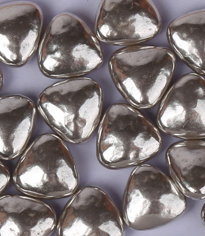 Super-silver Heart Sprinkles Press Candy