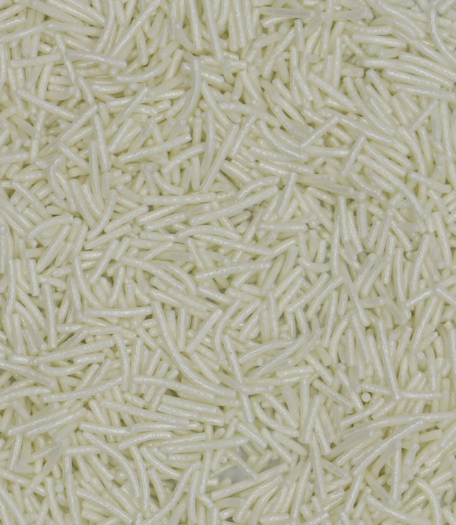 White Crisp Jimmies Pearlized