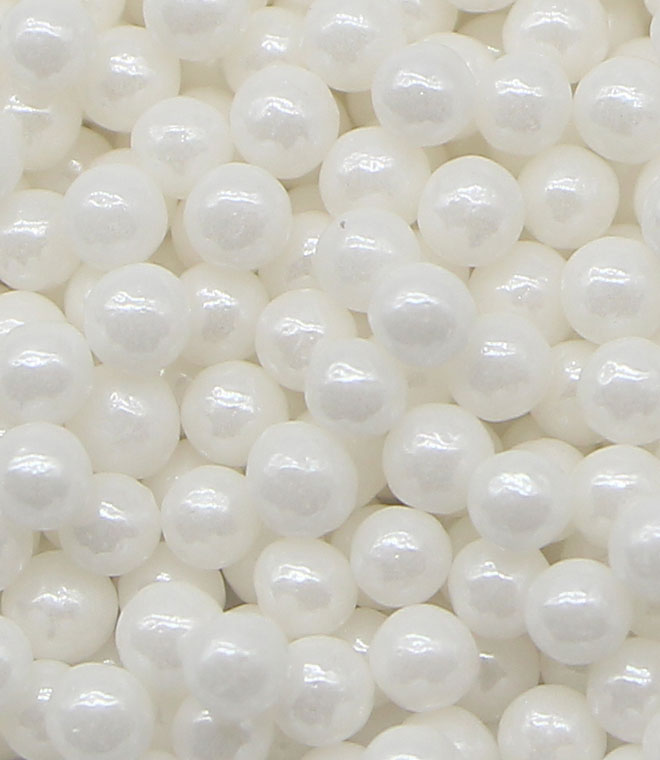 White Sprinkles 4mm Pearl